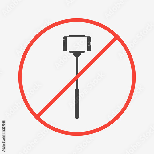 No selfie sticks icon