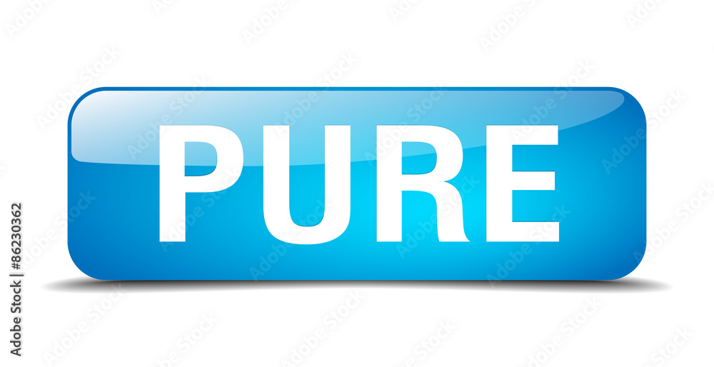 pure blue square 3d realistic isolated web button pure blue square 3d realistic isolated web button