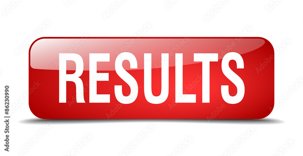 results red square 3d realistic isolated web button results red square 3d realistic isolated web button