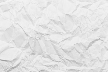 Wrinkled white paper
