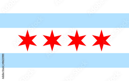 Fototapeta Flaga chicagowska