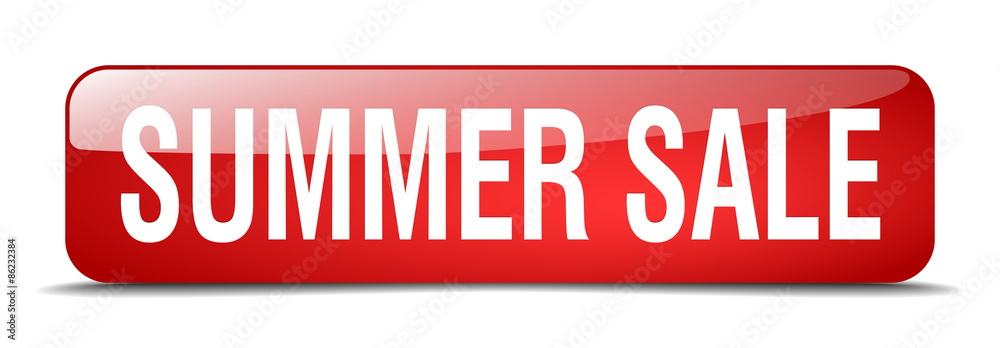 summer sale red square 3d realistic isolated web button summer sale red square 3d realistic isolated web button