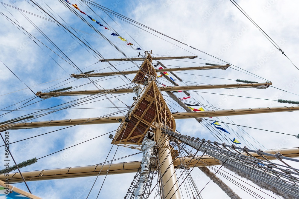 Fototapeta premium Yachting, yacht, rope.