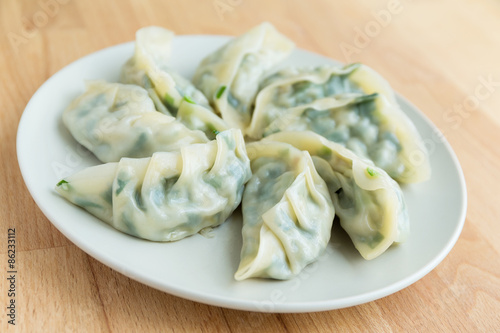 Chinese dumpling on the plate