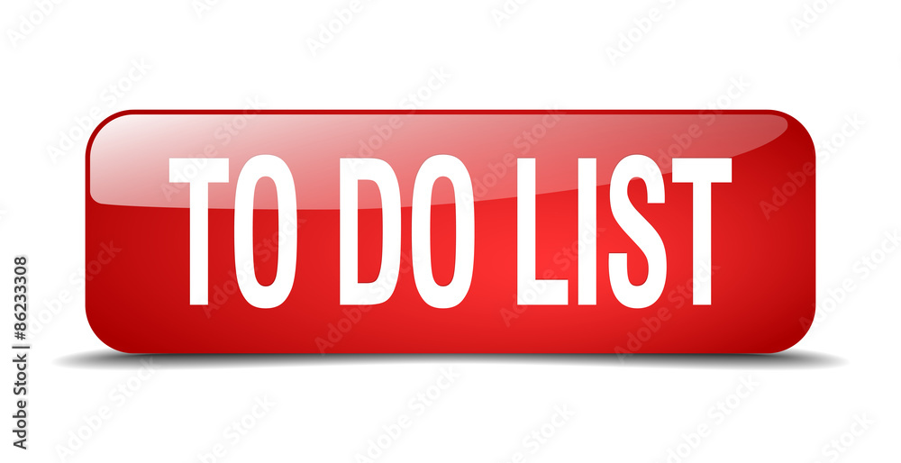 to do list red square 3d realistic isolated web button to do list red square 3d realistic isolated web button