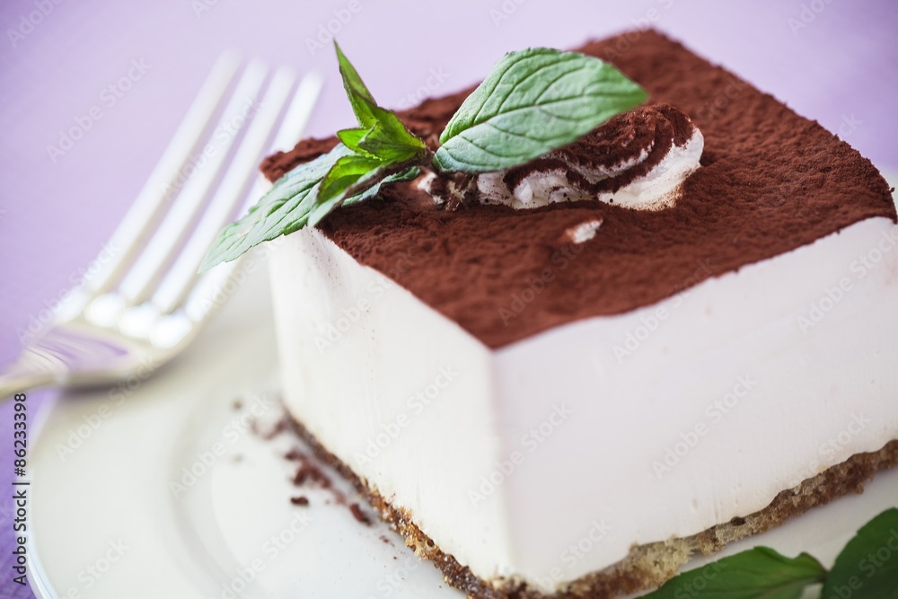 Tiramisu, cake, slice. Tiramisu, cake, slice.