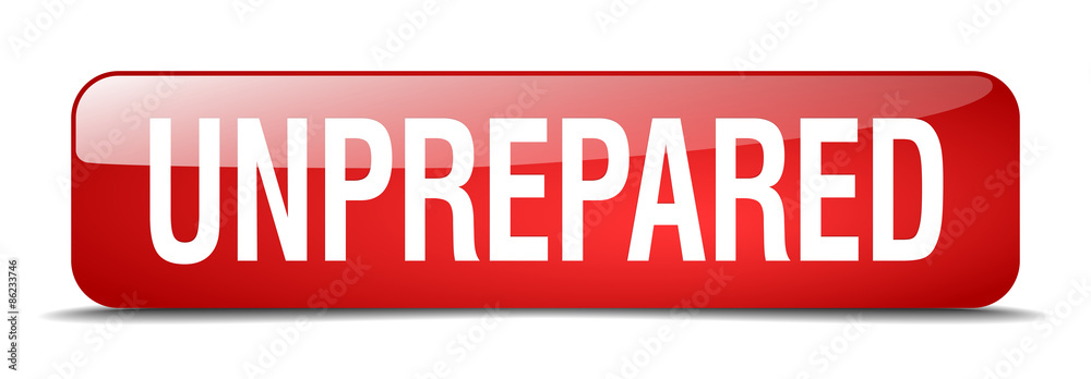 unprepared red square 3d realistic isolated web button unprepared red square 3d realistic isolated web button