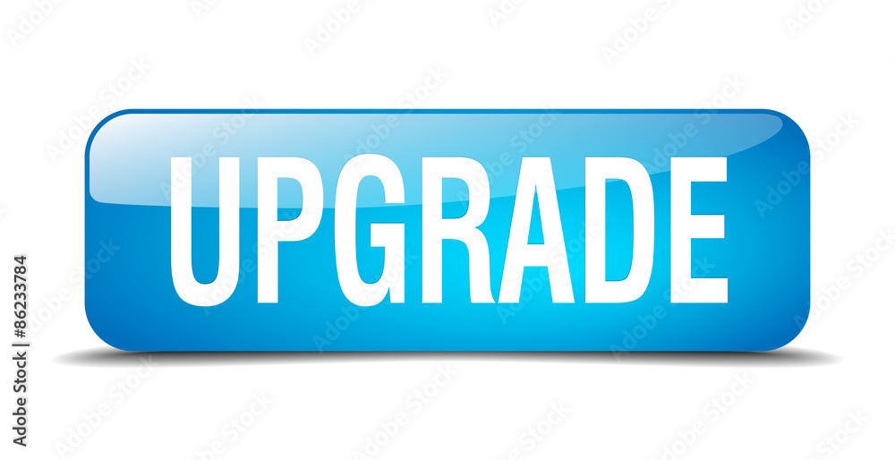 upgrade blue square 3d realistic isolated web button upgrade blue square 3d realistic isolated web button
