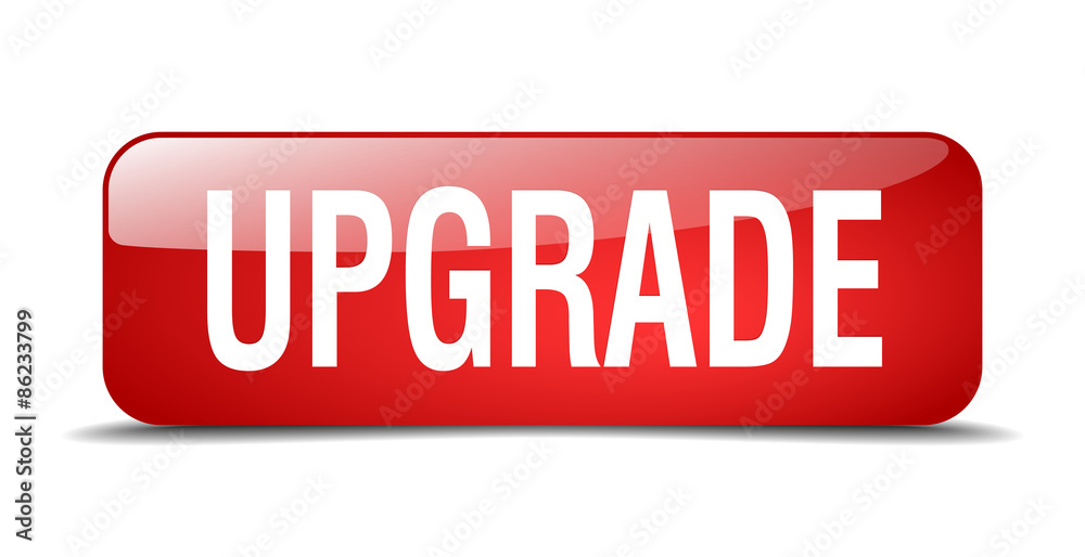 upgrade red square 3d realistic isolated web button upgrade red square 3d realistic isolated web button