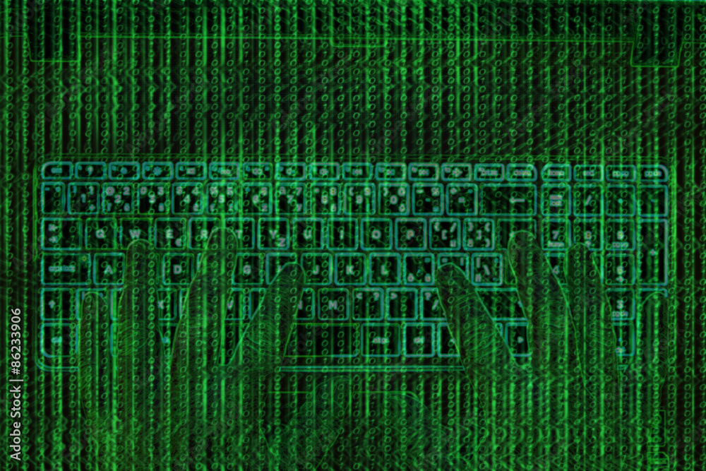 Computer abstract binary code illustration