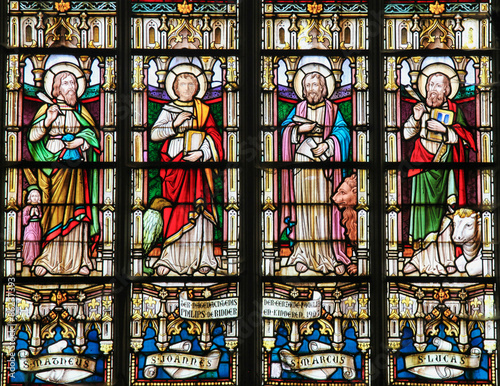 Wallpaper Mural Stained Glass depicting the Four Evangelists