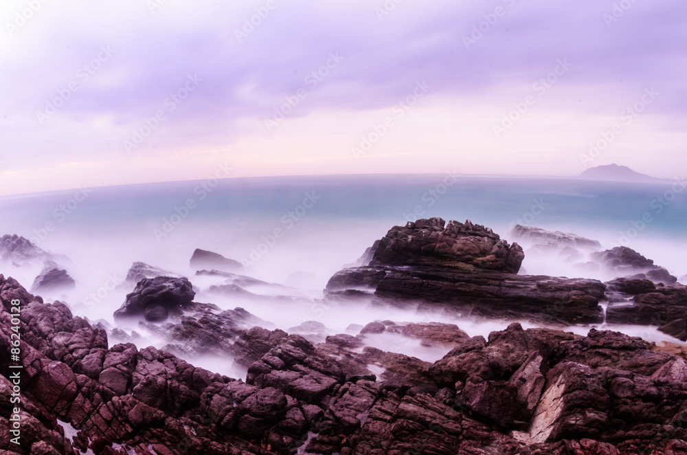 Obraz premium cabo pulmo beach under a storm