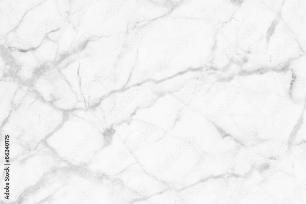 Fototapeta premium White marble texture background. Marble of Thailand, abstract natural marble patterned black and white (gray) for design.
