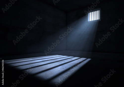 Obraz na plátně Light in prison cell