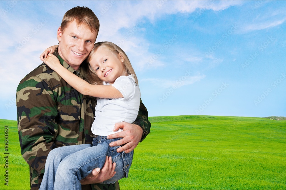 Fototapeta premium Military, Armed Forces, Family.