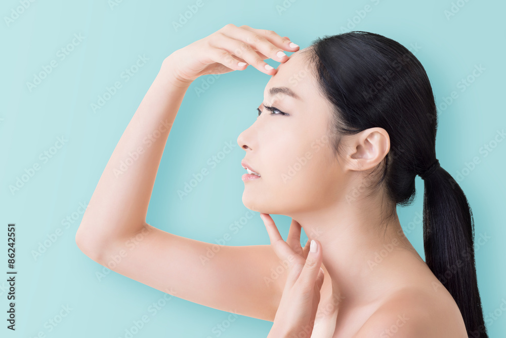 Naklejka premium Asian beauty face