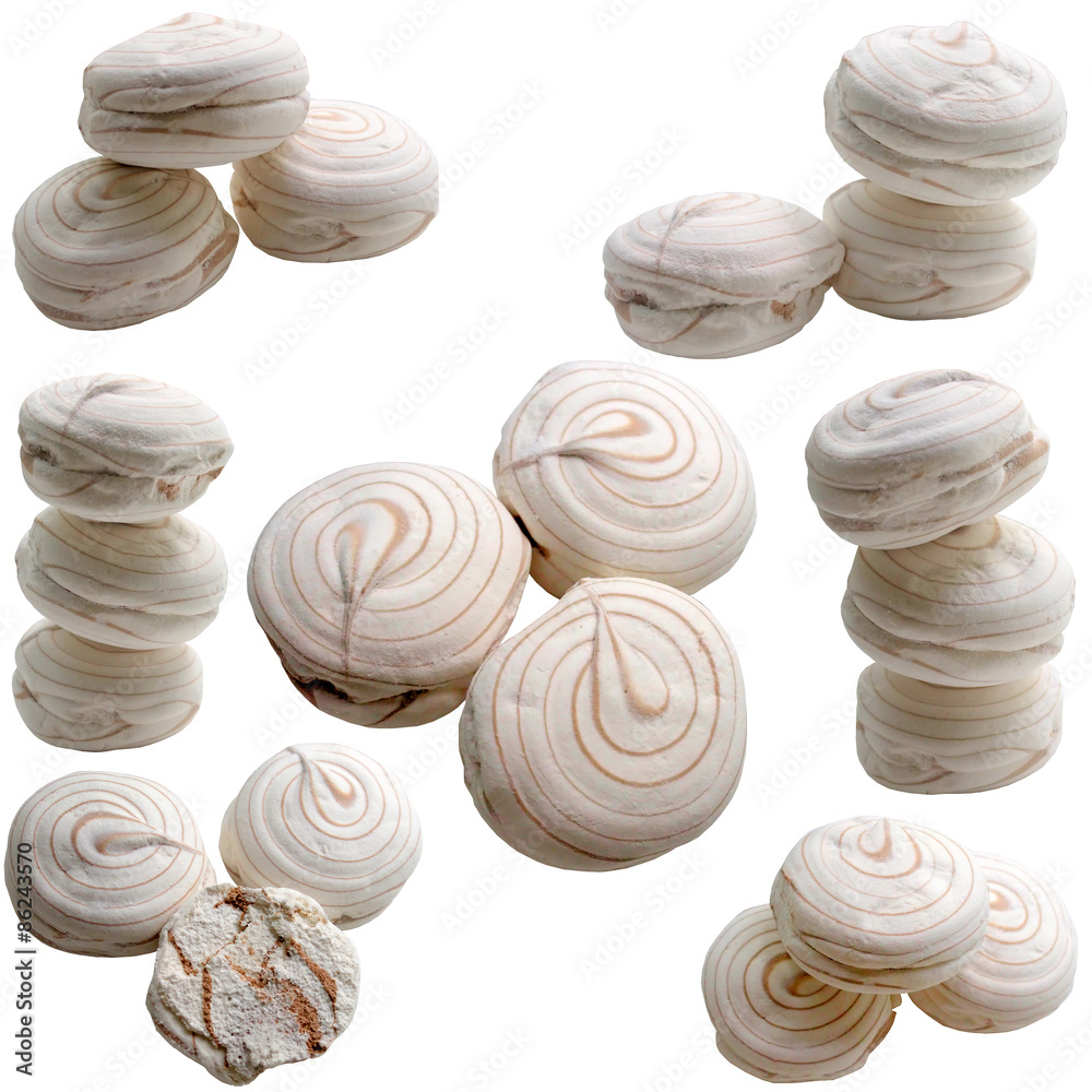 Marshmallows isolated on white. Marshmallows isolated on white.