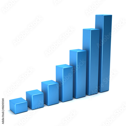 Obraz na płótnie 3D Business Growth Bars