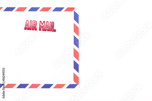 air mail stamped on the envelope
