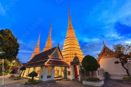 Wat Pho, Bangkok, Thailand. Also known as Wat Phra Chetuphon, 'Wat' means temple in Thai. The temple is one of Bangkok's most famous tourist sites. The temple has it's origins dating back to 1788. © Southtownboy Studio