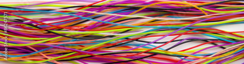 Multi-colored waves of the cords