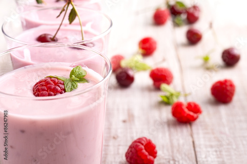 fresh delicious fruit yogurt