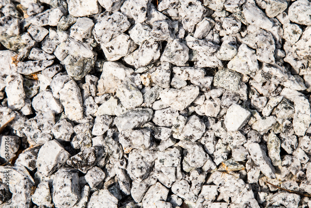 Closed up on small gravel stones used as construction material Closed up on small gravel stones used as construction material
