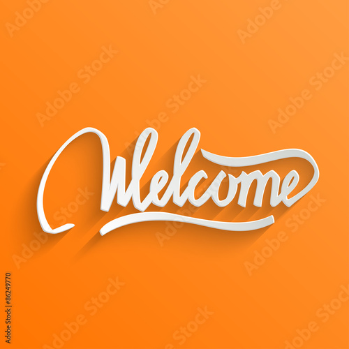 Welcome lettering Greeting Card