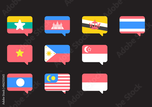 Asian flag balloon vector flat design