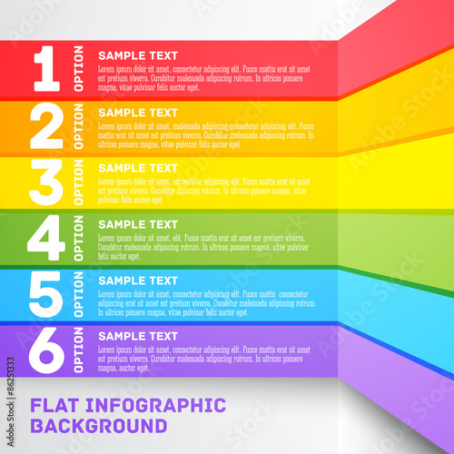 Modern colorful flat designed option template. For infographics
