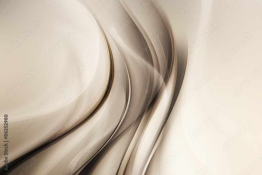 Brown Gray Amazing Abstract Waves Background - obrazy, fototapety, plakaty 