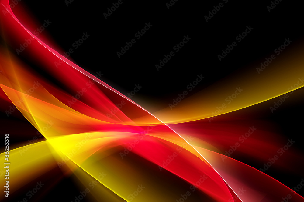 Colorful Light Abstract Waves Background - obrazy, fototapety, plakaty 