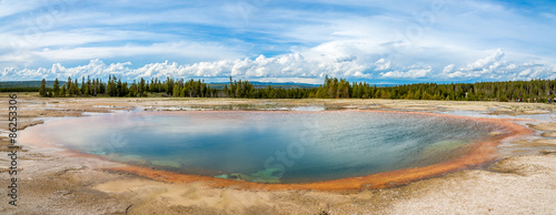 Panoramic view in Yellowstone National Park