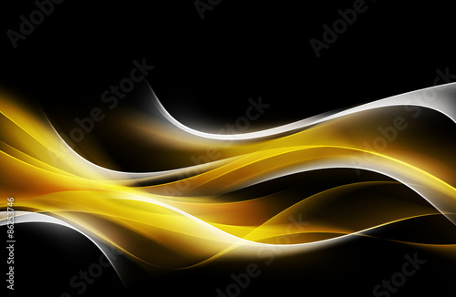 Powerful Orange White Light Abstract Waves Background #86253746