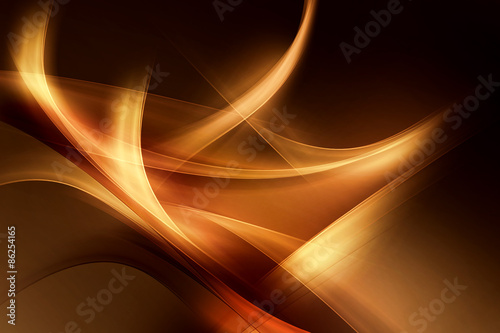 Modern Gold Light Abstract Waves Background