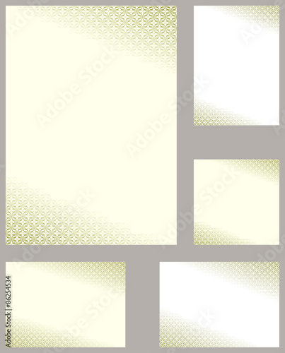 Olive page corner ornament design template set