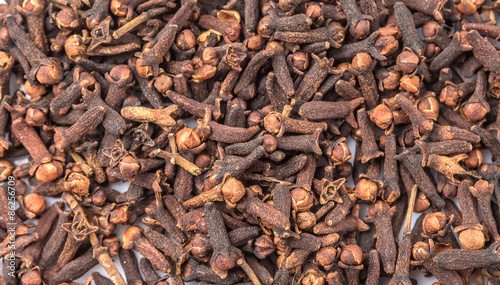 Clove spices close up view