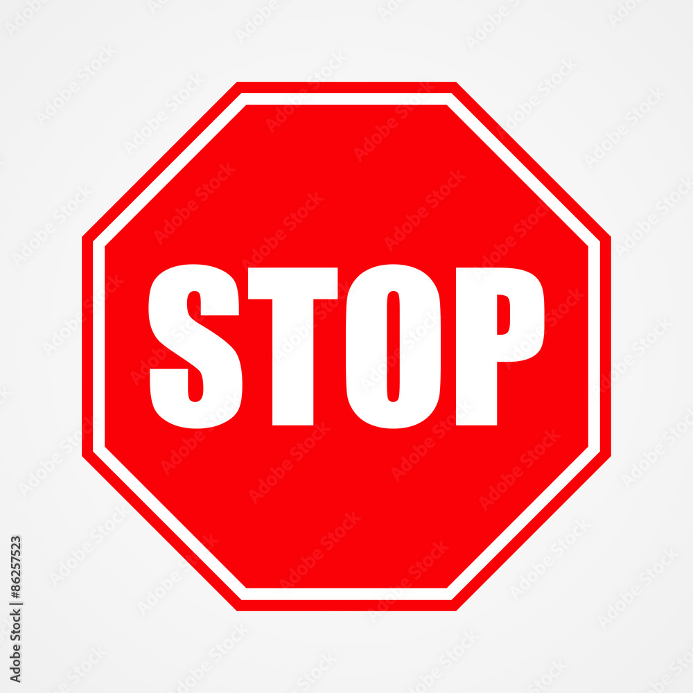 Sign stop red vector illustration Sign stop red vector illustration