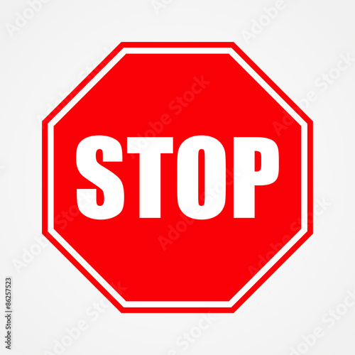 Sign stop red vector illustration