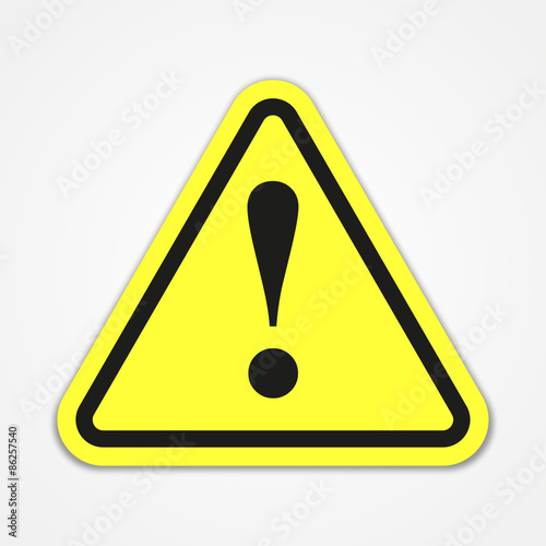 Danger warning attention sign