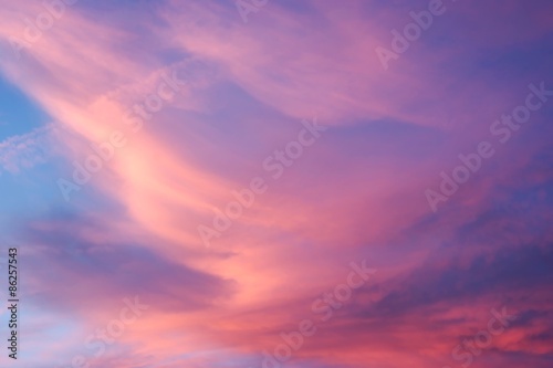 Sunset Cirrus Multicolored Clouds Background © Alex