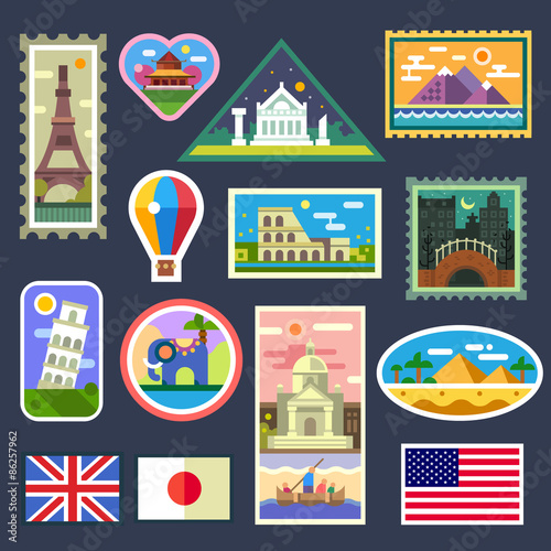 Stickers from various countries, Gifts from travelers