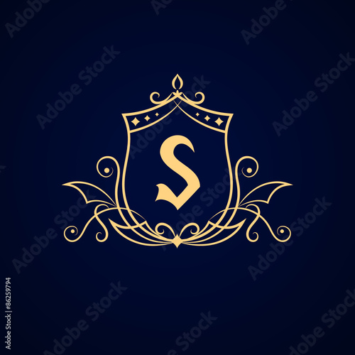 Monogram design elements, graceful template. Elegant line art logo design. Business sign, identity for Restaurant, Royalty, Boutique, Cafe, Hotel, Heraldic, Jewelry, Fashion. Vector illustration