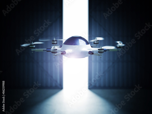drone in hangar