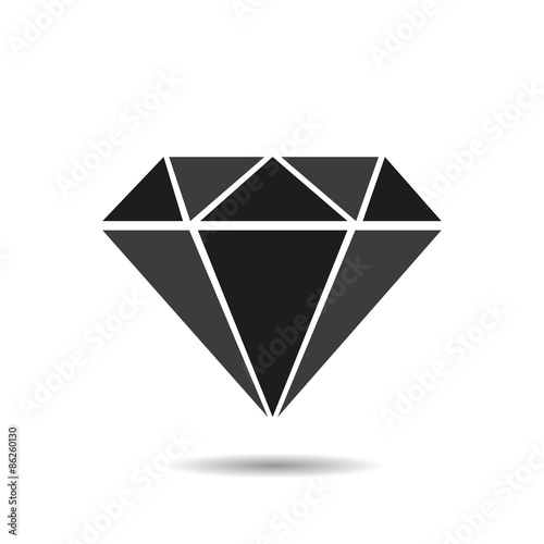 diamond icon with shadow