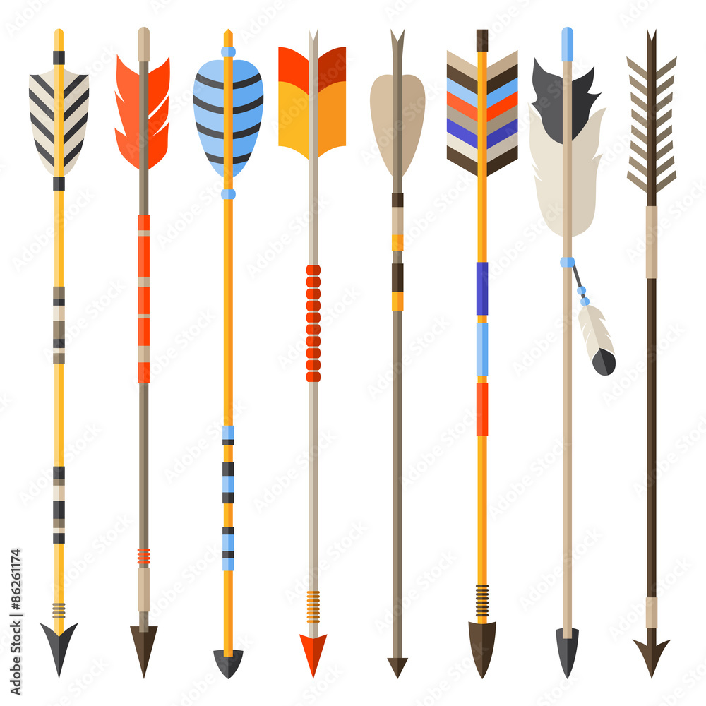 Ethnic set of indian arrows in native style Ethnic set of indian arrows in native style