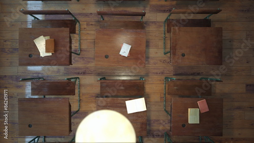 AA reproduction of an old classroom