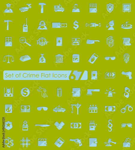 Set of crime icons