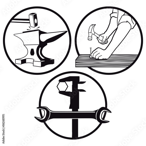 Handwerker, Schmied, Schlosser, Tischler