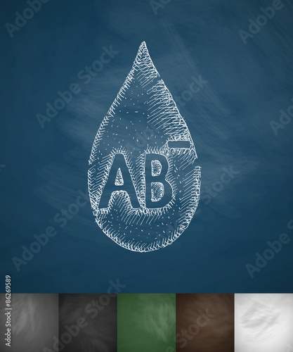 drop of blood AB- icon